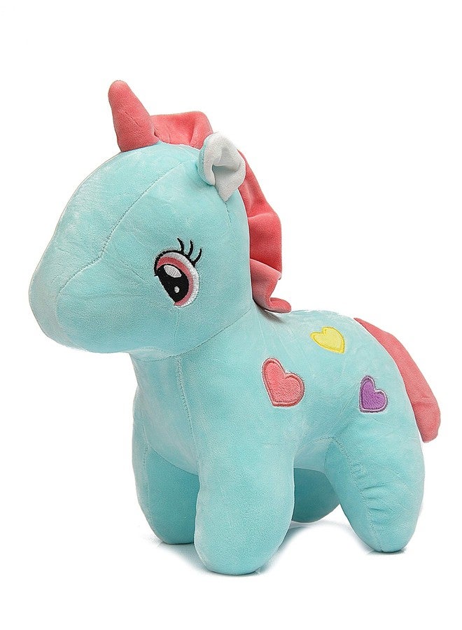 Plush Kids لعبة يونيكورن زرقاء محشوة للأطفال - Image 2